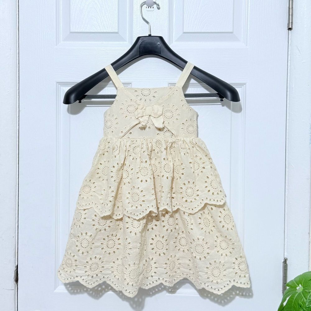 Blueberi Boulevard Cream Lace Kids Dress Size 5
